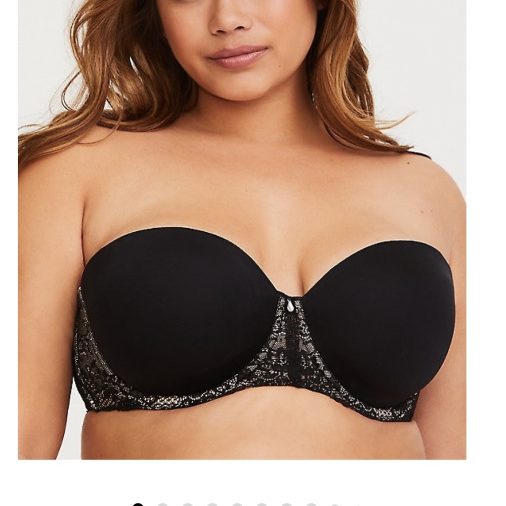 Torrid lace strapless bra Black and Tan 40B